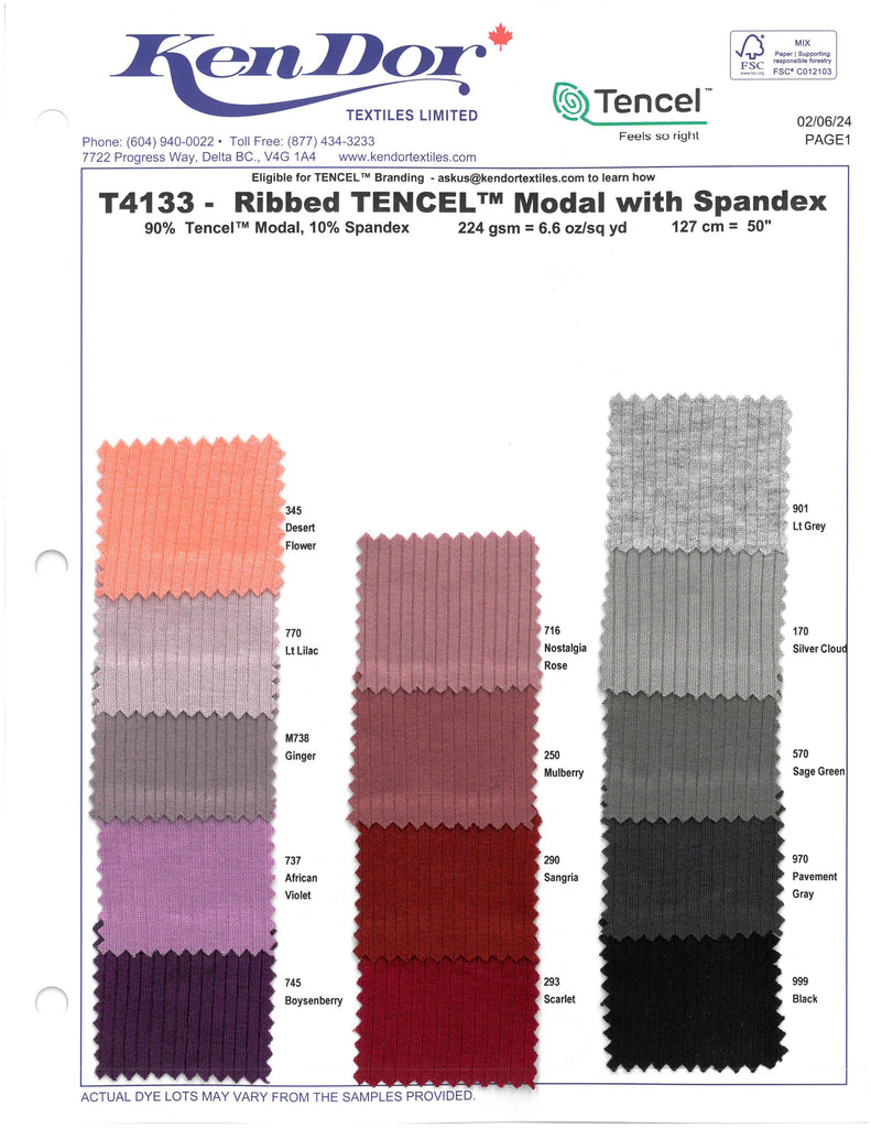 T4133 - TENCEL™ Modal Rib Knit