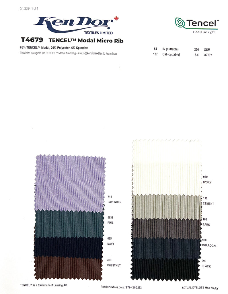 T4679 - TENCEL™ Modal Micro Rib