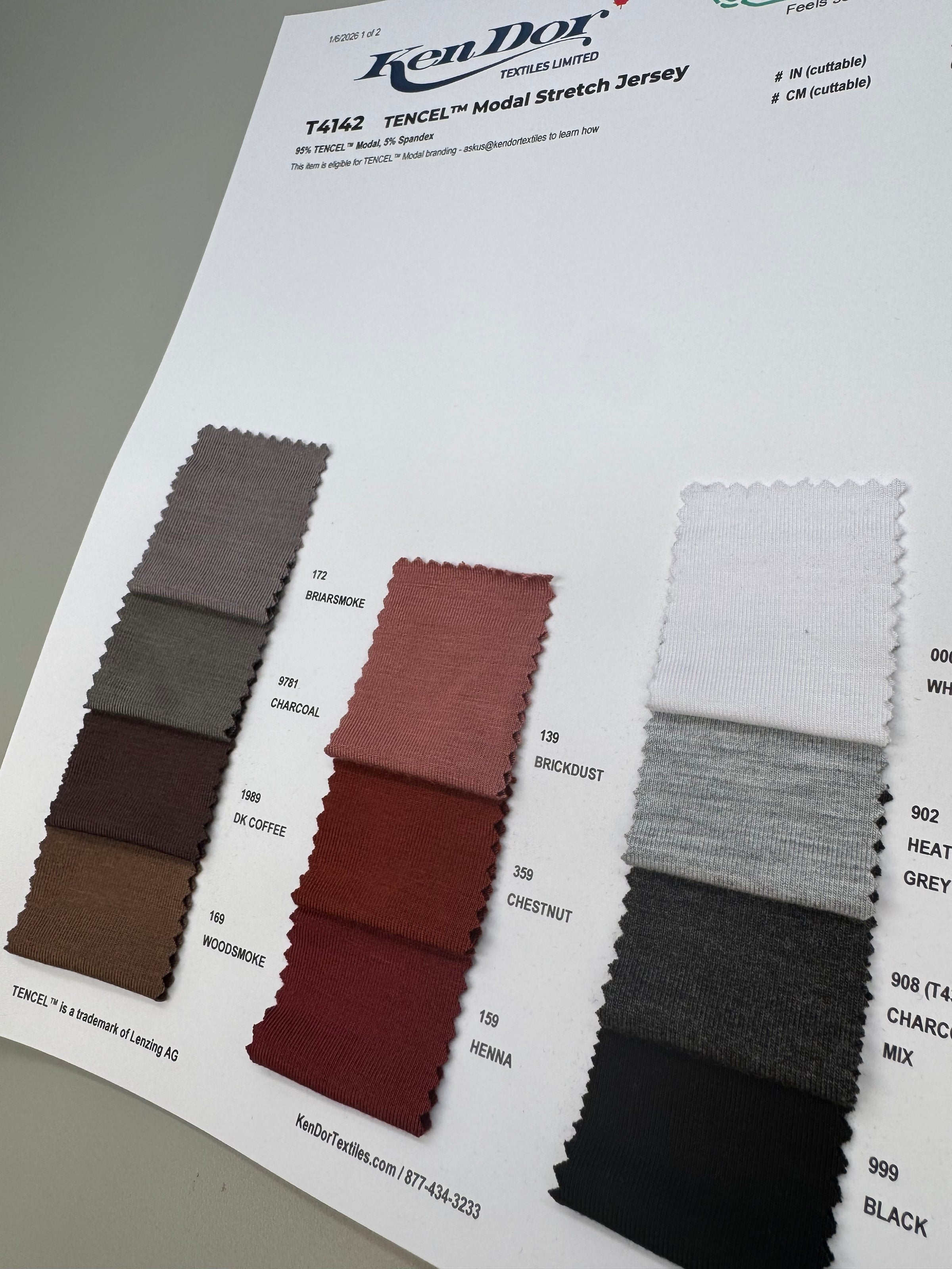 T4142/T4343 - TENCEL™ Modal Stretch Jersey | KenDor Textiles