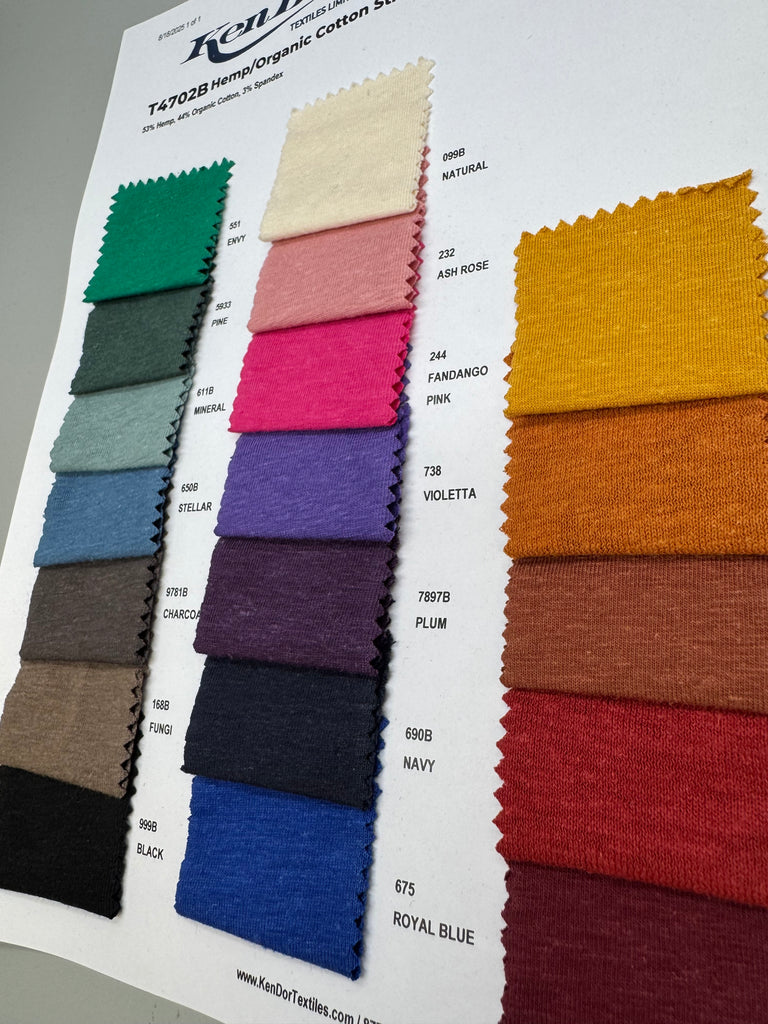 T4702B - Hemp/Organic Cotton Stretch Jersey