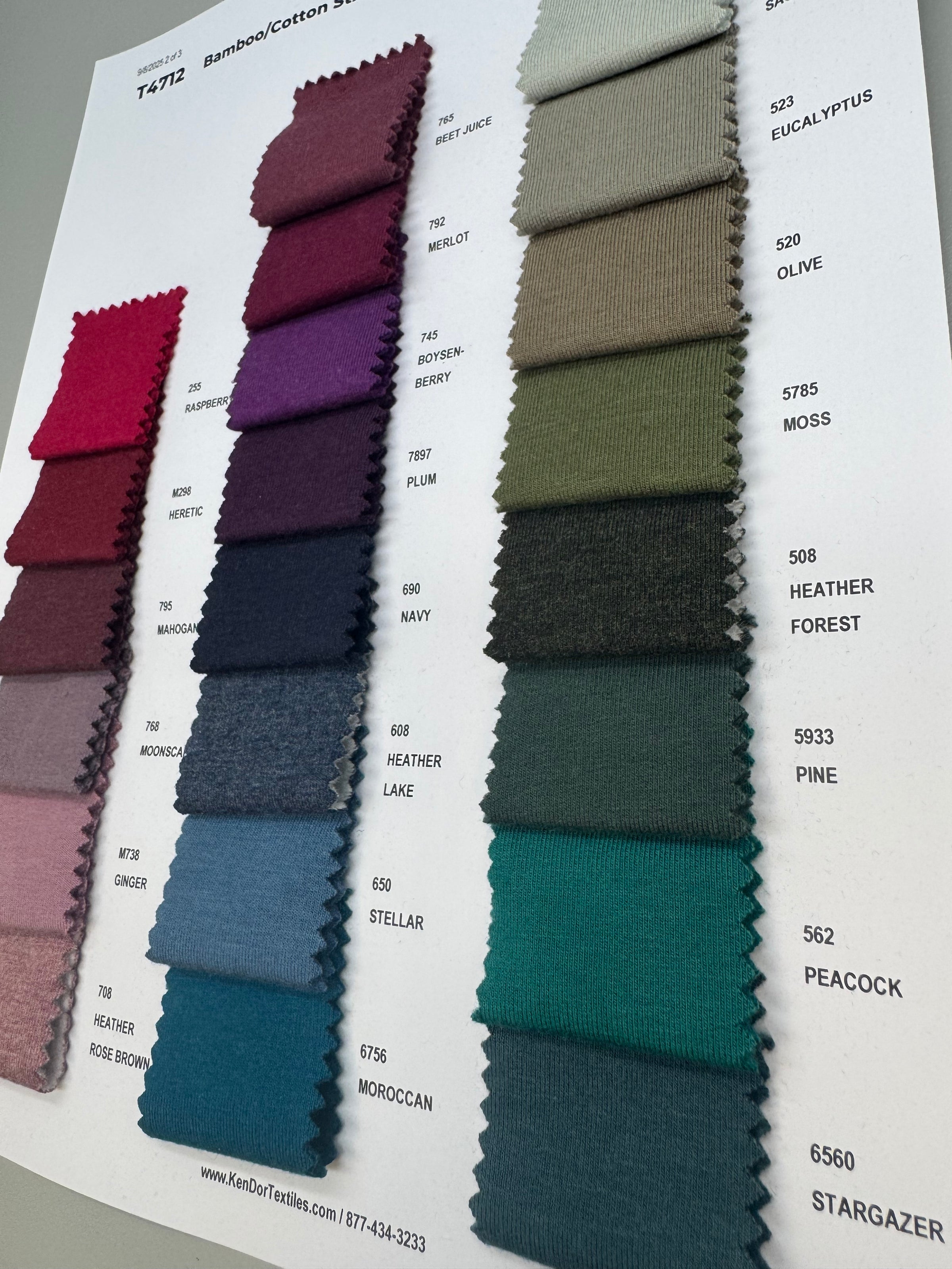 T4712 - Bamboo/Cotton Stretch Fleece | KenDor Textiles