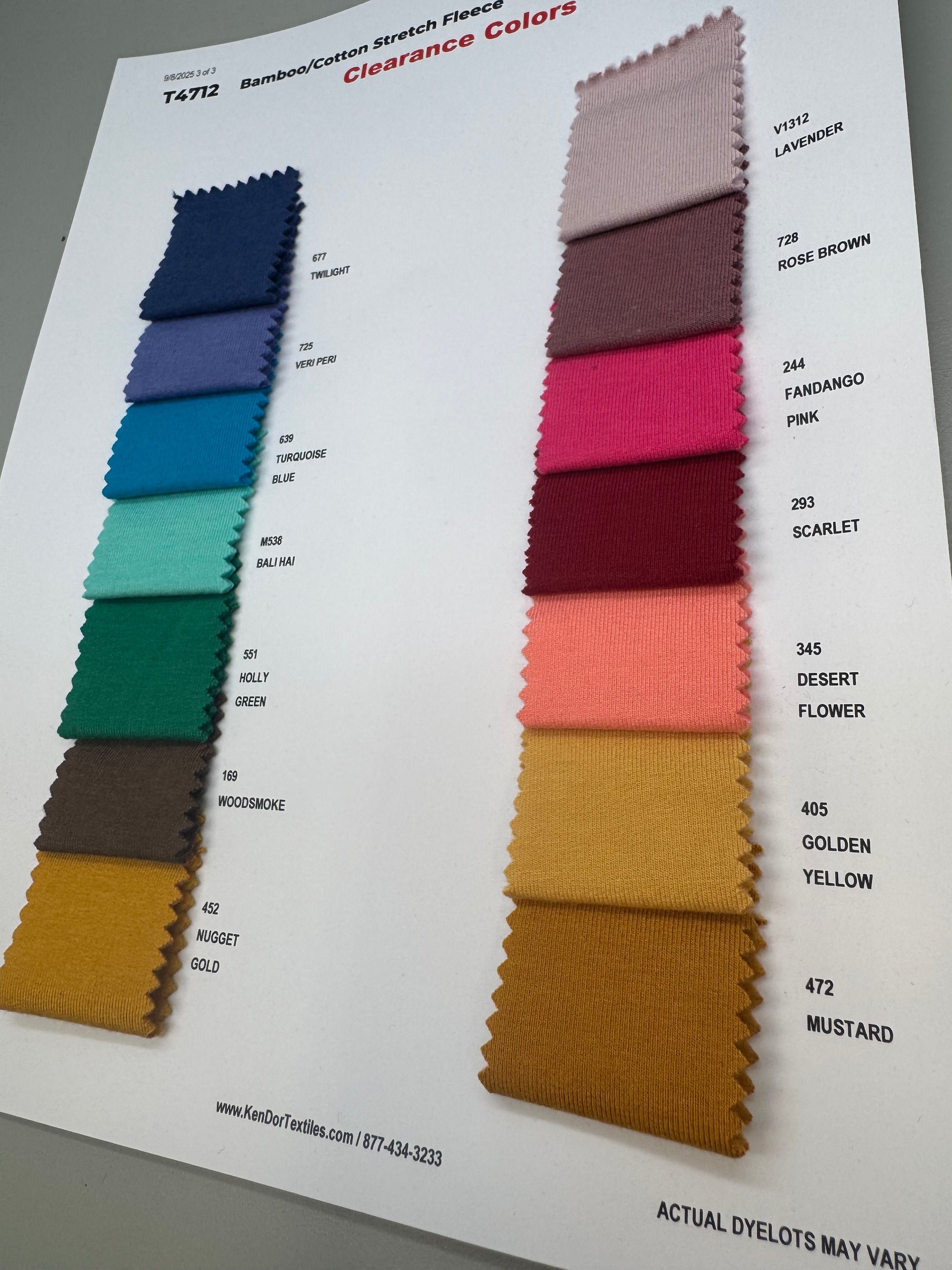 T4712 - Bamboo/Cotton Stretch Fleece | KenDor Textiles