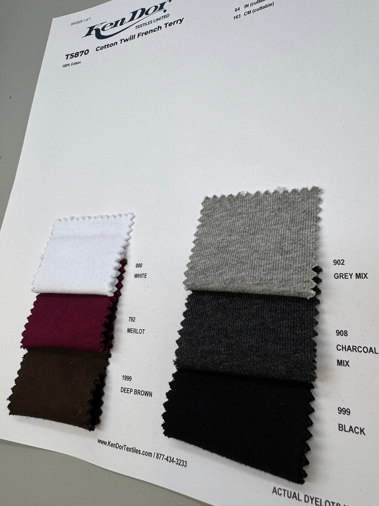 T5870 - Cotton Twill French Terry