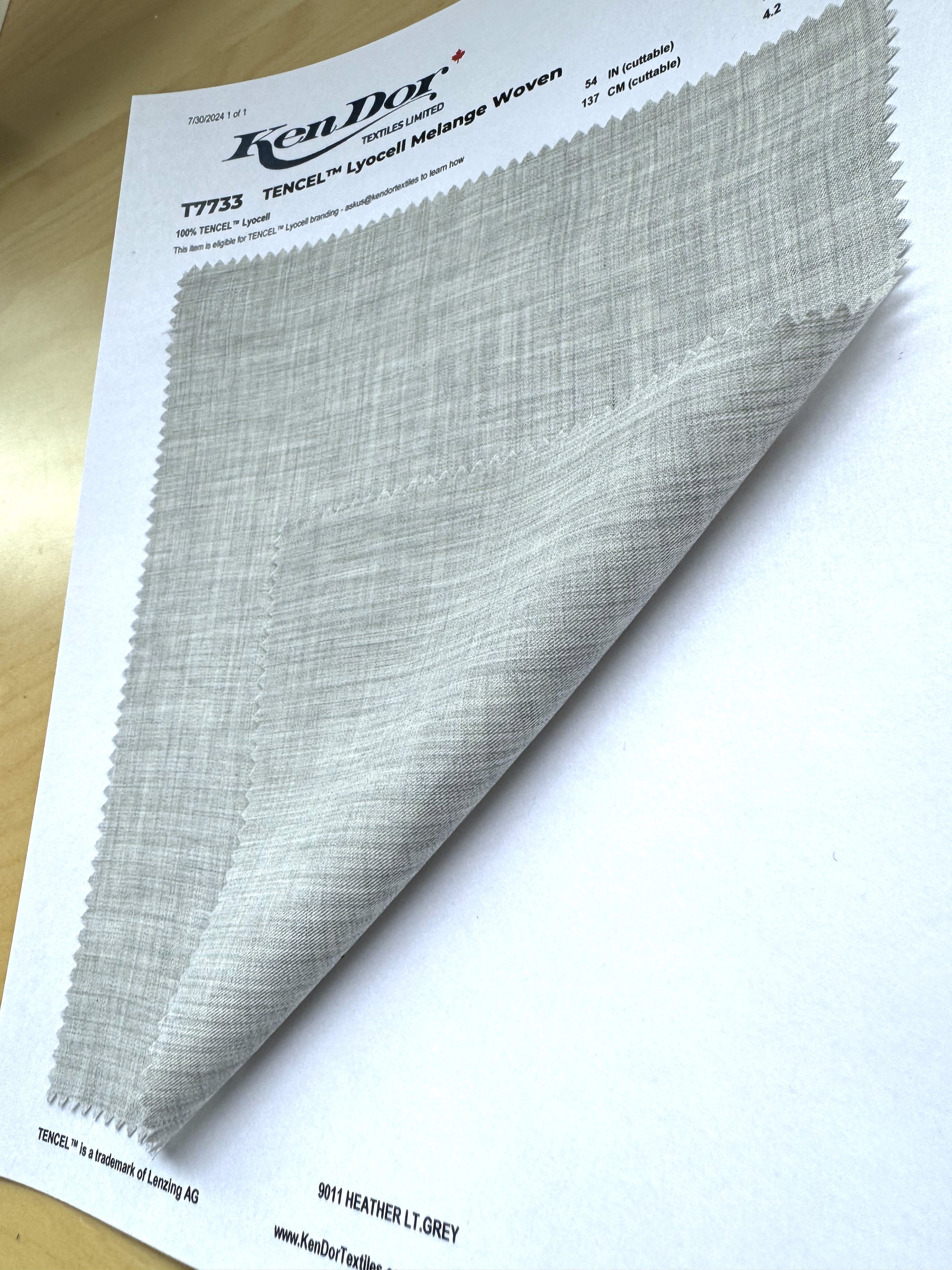 T7733 - TENCEL™ Lyocell Melange Woven | KenDor Textiles