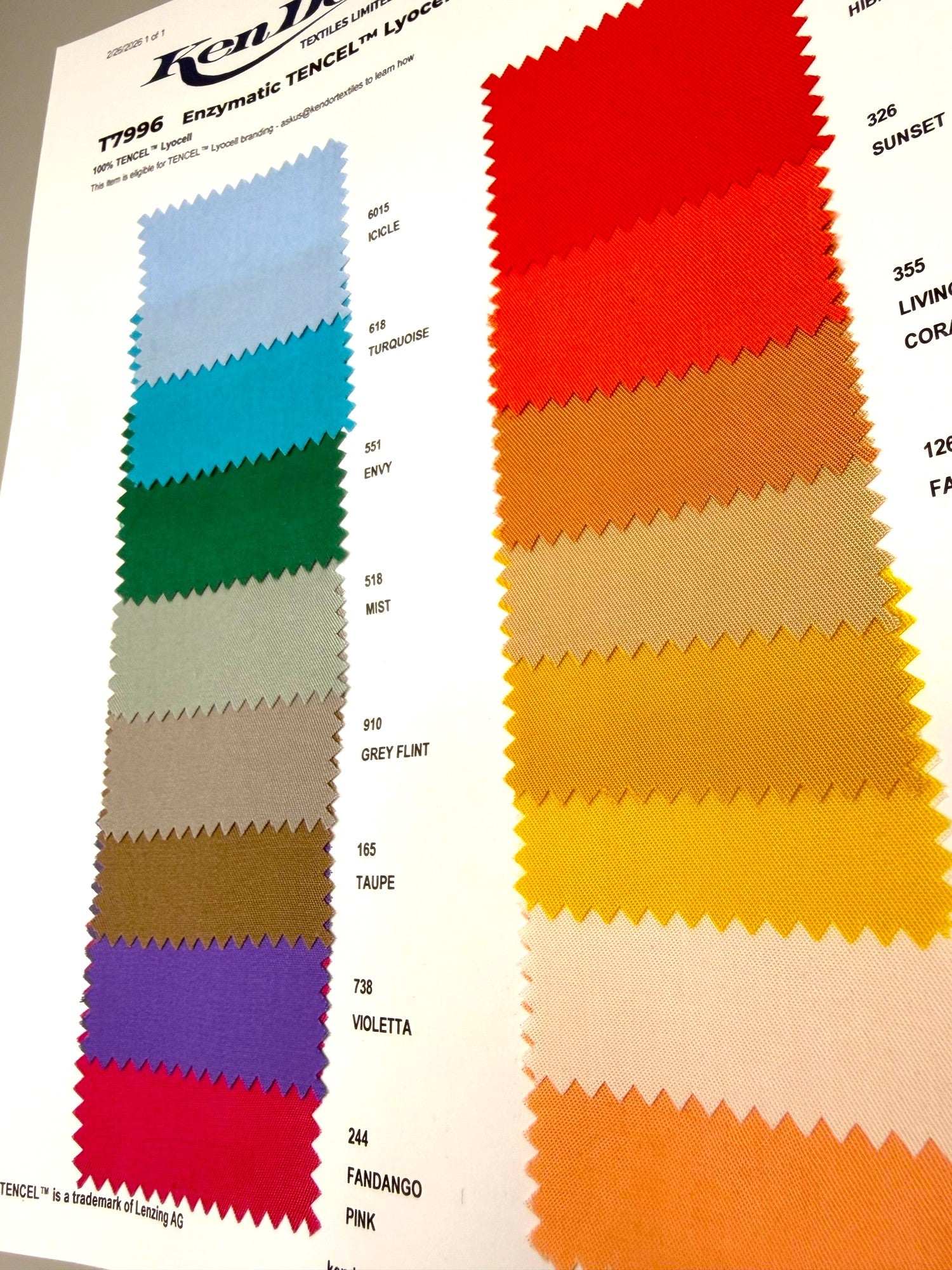 T7996 - Enzymatic TENCEL™ Lyocell Twill (Clearance) | KenDor Textiles
