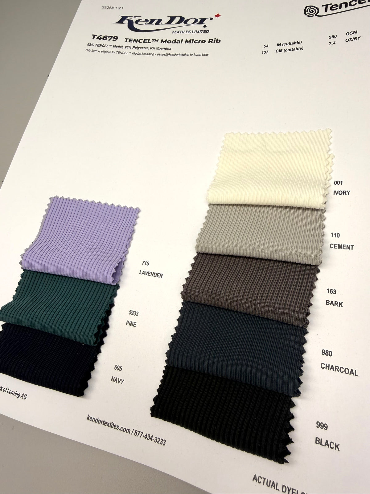 T4679 - TENCEL™ Modal Micro Rib | KenDor Textiles