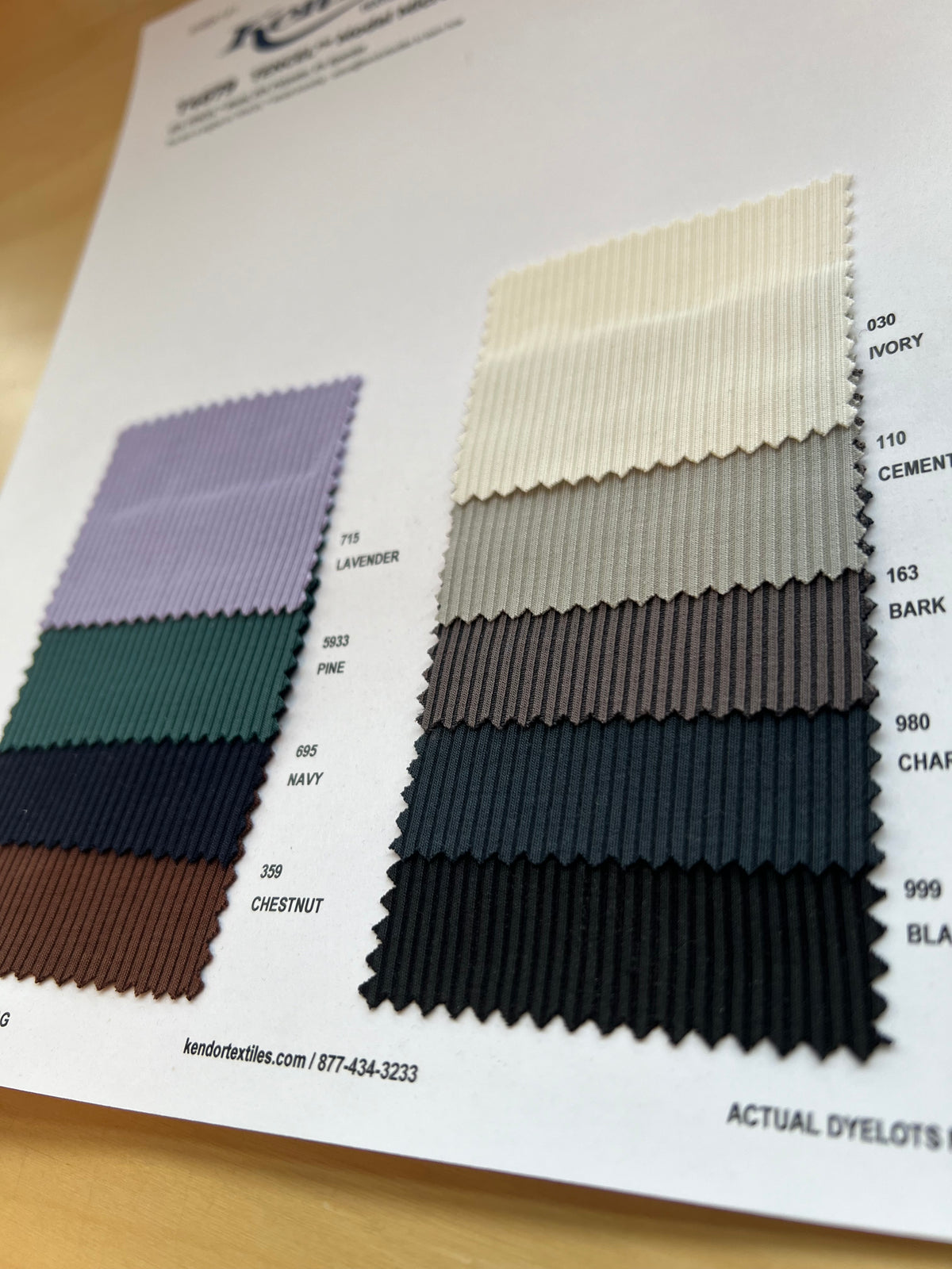 Micro Rib Textile T4679 - TENCEL™ Modal Micro Rib | KenDor Textiles