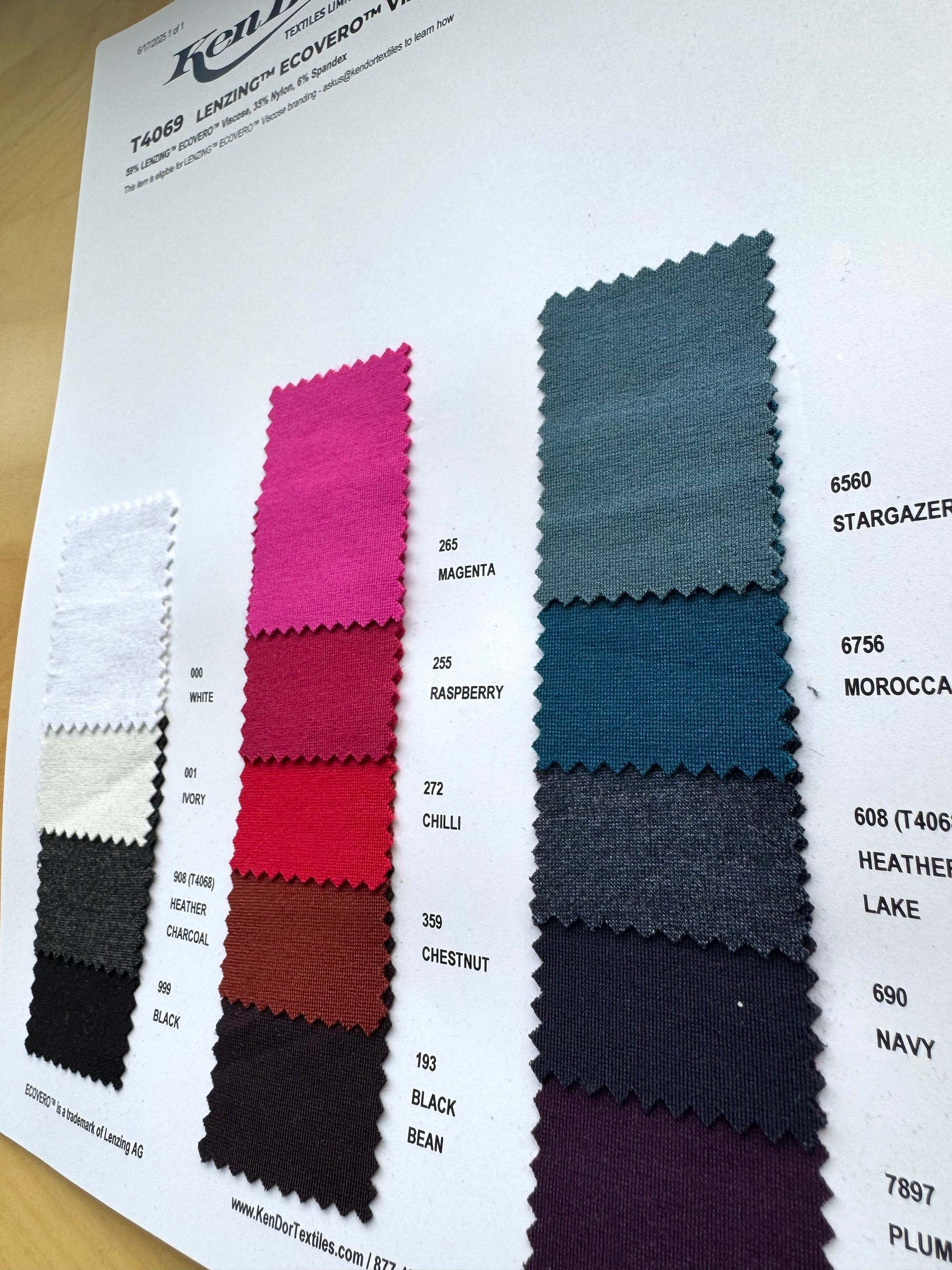 T4068/T4069 - LENZING™ ECOVERO™ Viscose/Nylon Lt.Wt. Ponte