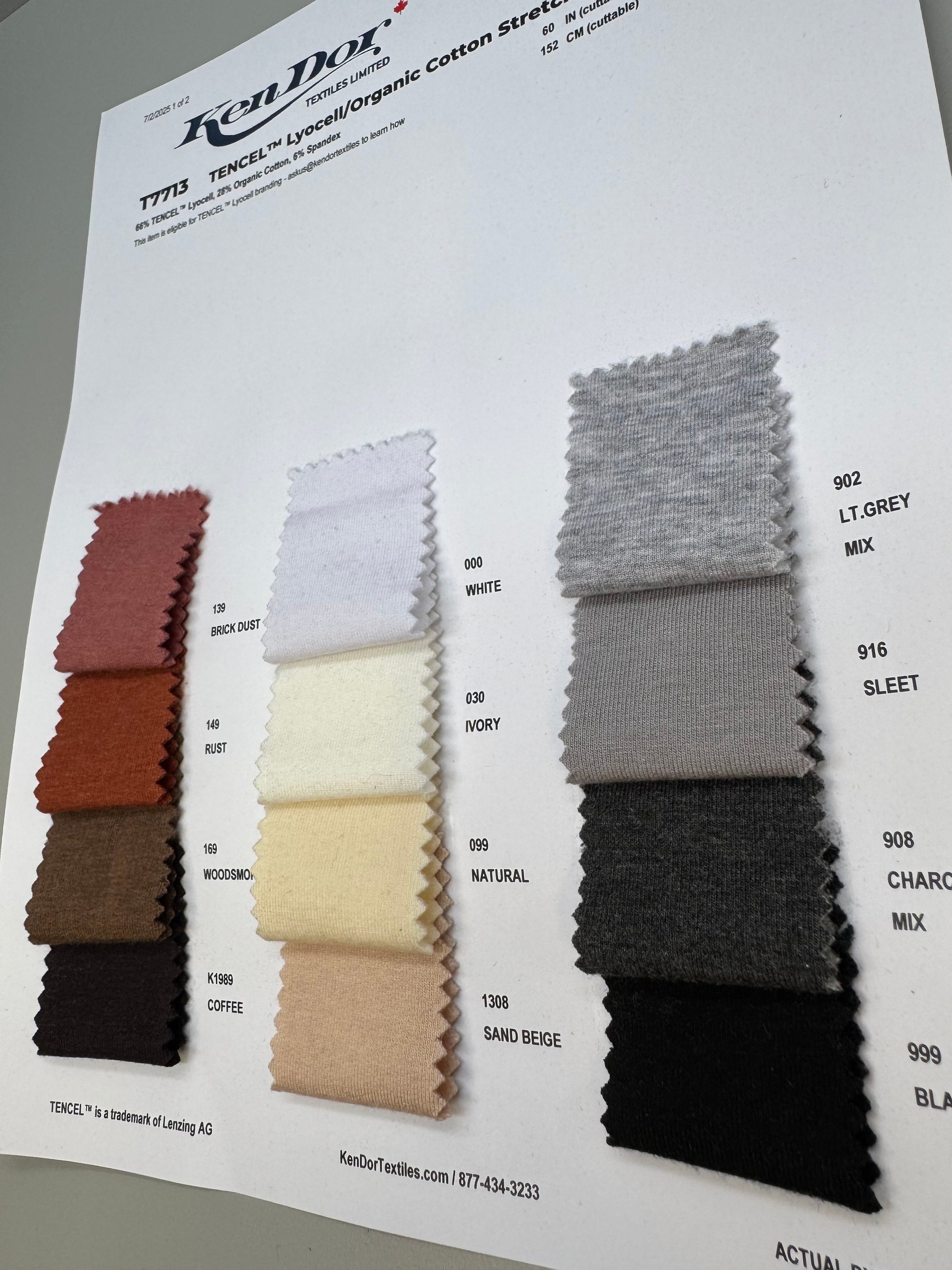 T7713 - TENCEL™ Lyocell/Organic Cotton Stretch Fleece | KenDor