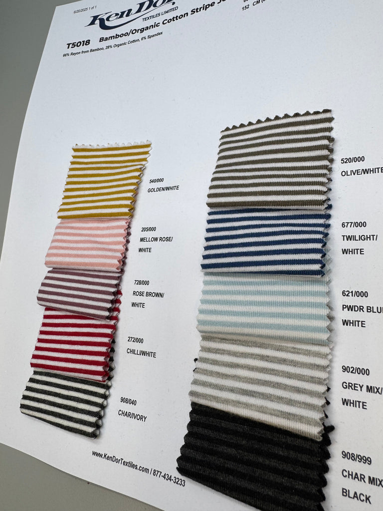 T5018 - Bamboo/Organic Cotton Stripe Jersey
