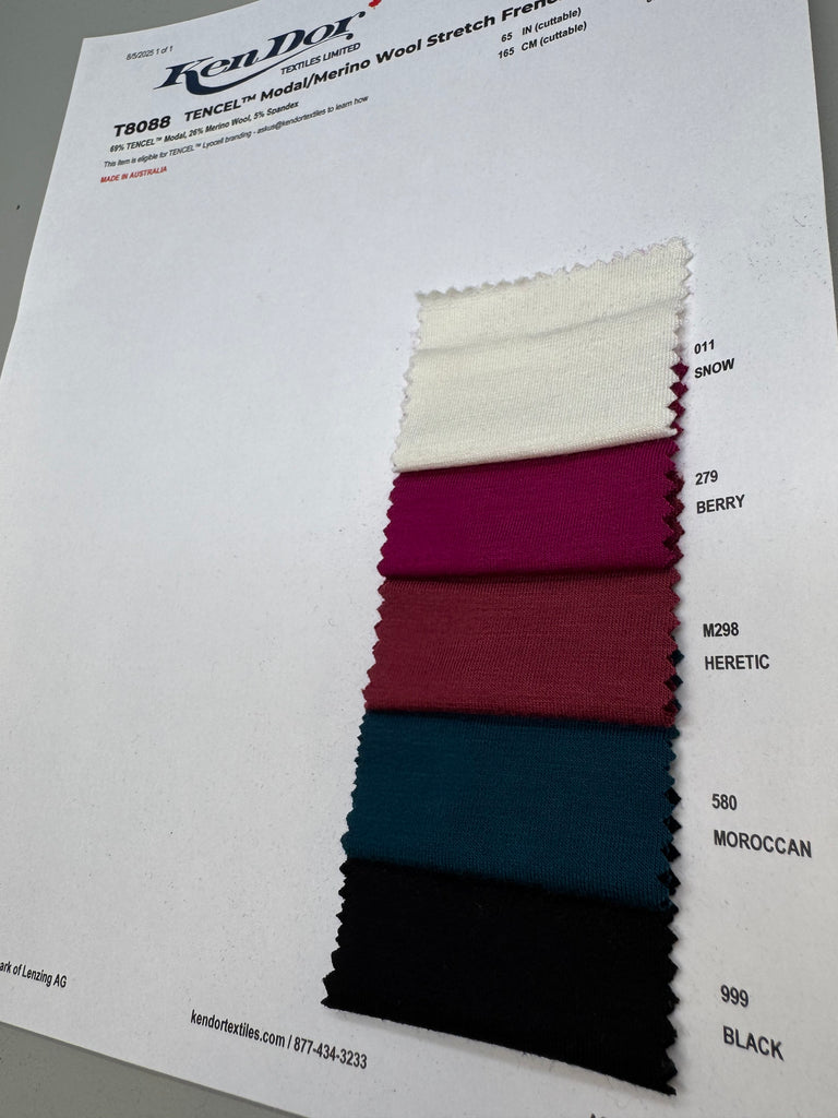 T8088 - Tencel™ Modal/Merino Wool Stretch French Terry