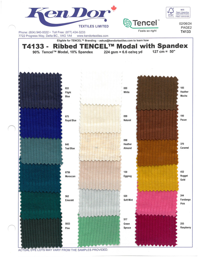 T4133 - Ribbed TENCEL™ Modal with Spandex