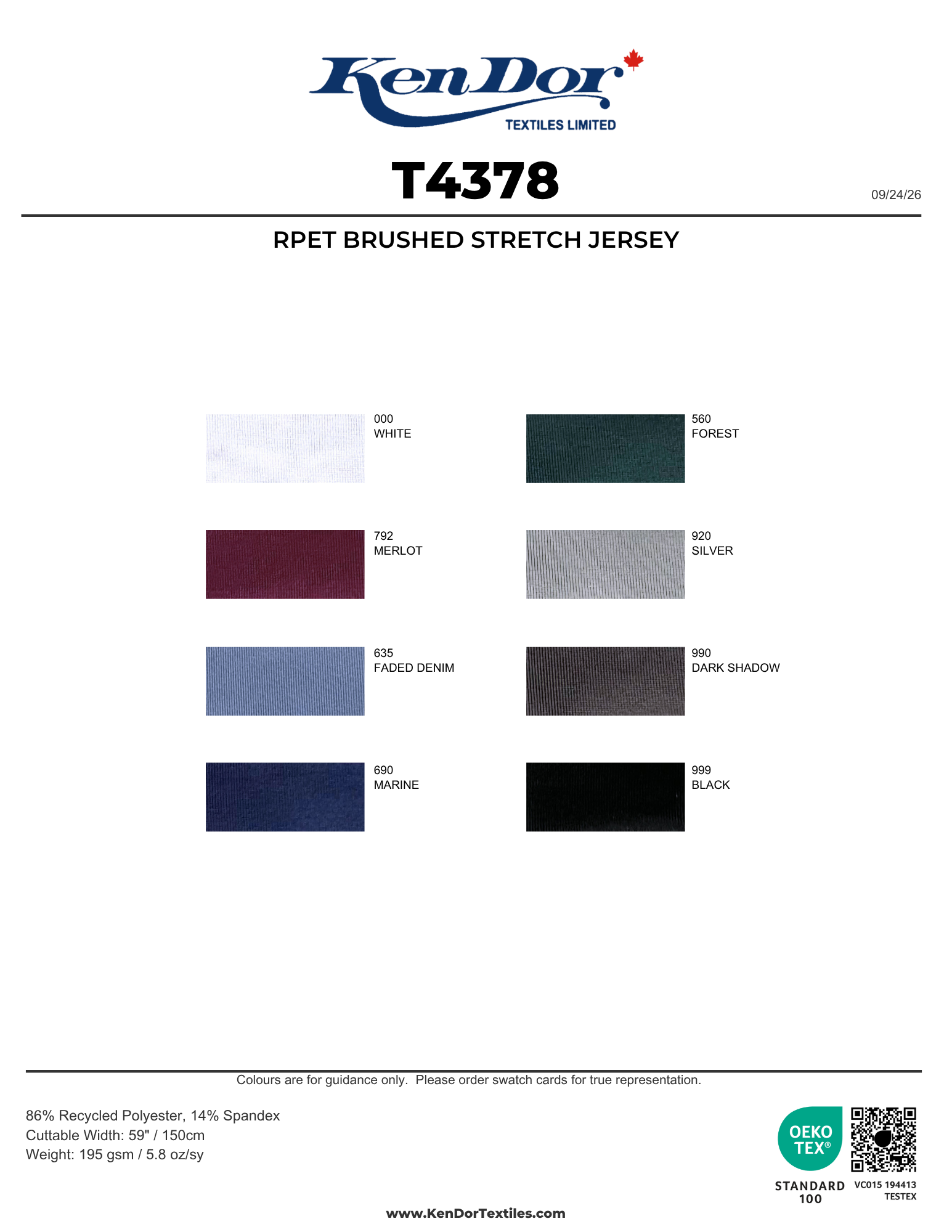 OEKO-TEX® STANDARD 100 | KenDor Textiles