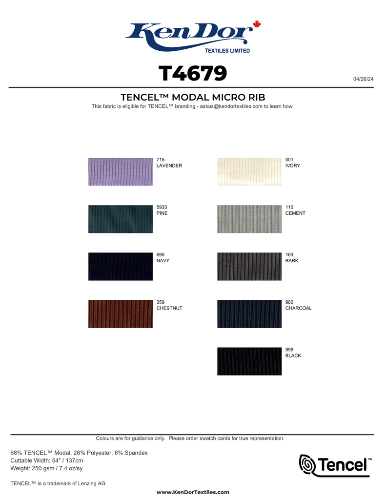 T4679 - TENCEL™ Modal Micro Rib