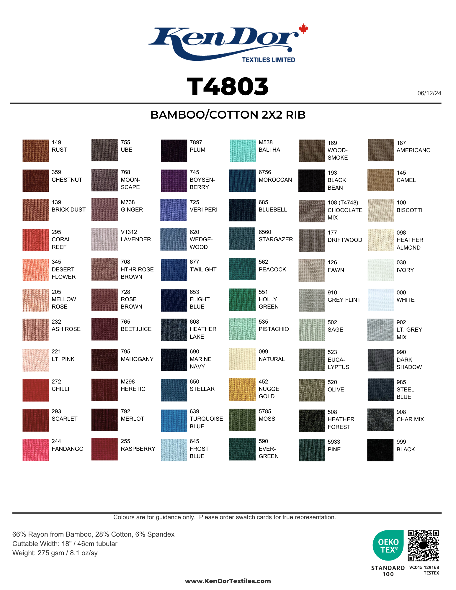 OEKO-TEX® STANDARD 100 | KenDor Textiles