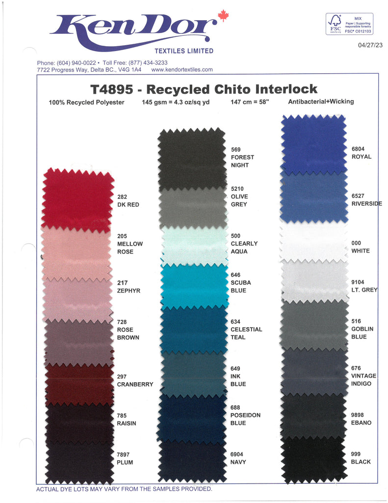T4895 - Interlock Chito recyclé