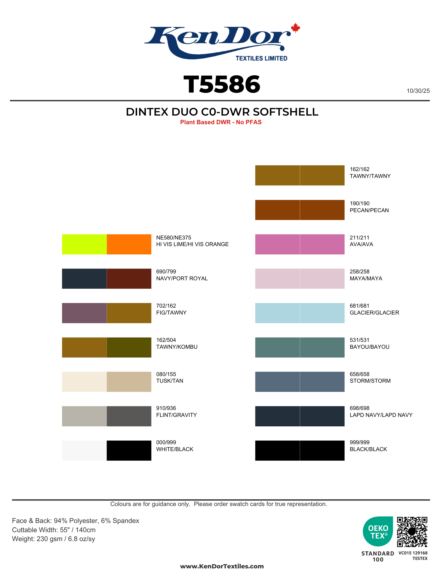 T5586 - Dintex Duo C0-DWR Softshell | KenDor Textiles