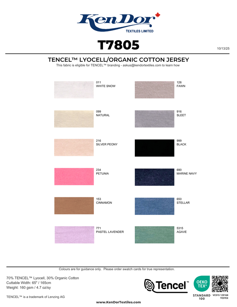 T7805 - TENCEL™ Lyocell/Organic Cotton Jersey
