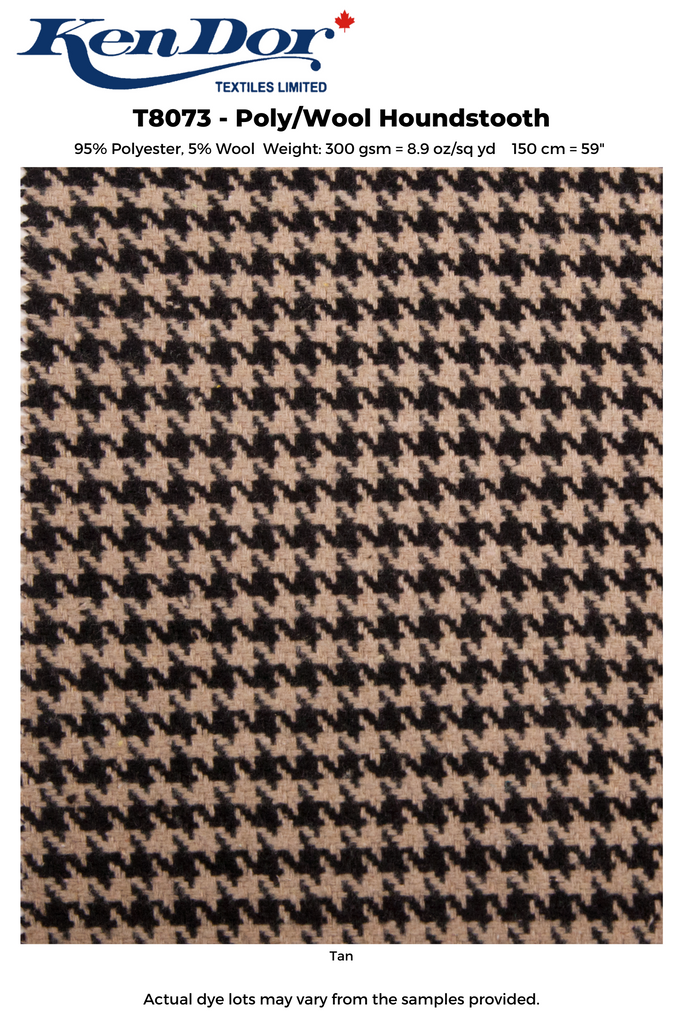 T8073 - Poly/Wool Houndstooth
