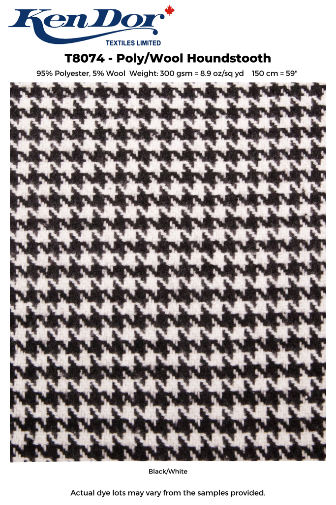 T8074 - Poly/Wool Houndstooth