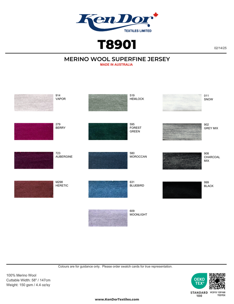 T8901 - Merino Wool Superfine Jersey