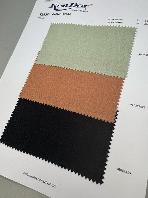 KOTOKOいろ T2850 - Cotton Crepe | KenDor Textiles