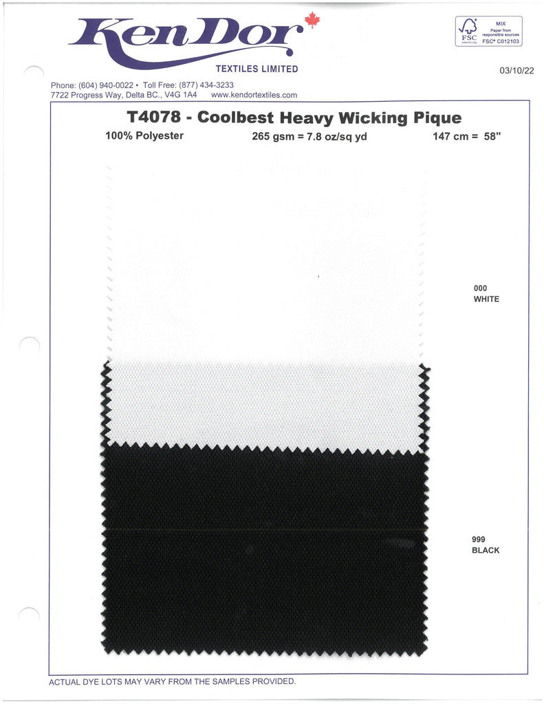 T4078 - Piqué Coolbest de gran absorción