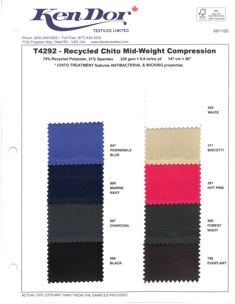 T4292 - Recycled Chito Mid-Weight Compression