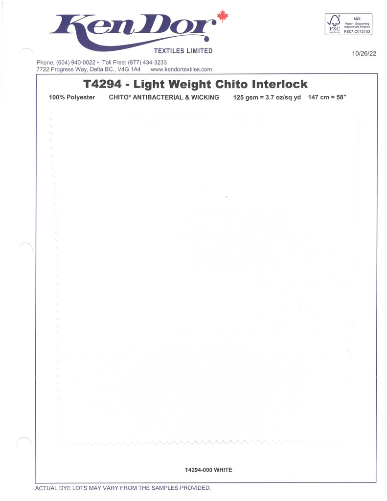 T4294 - Light Weight Chito Interlock