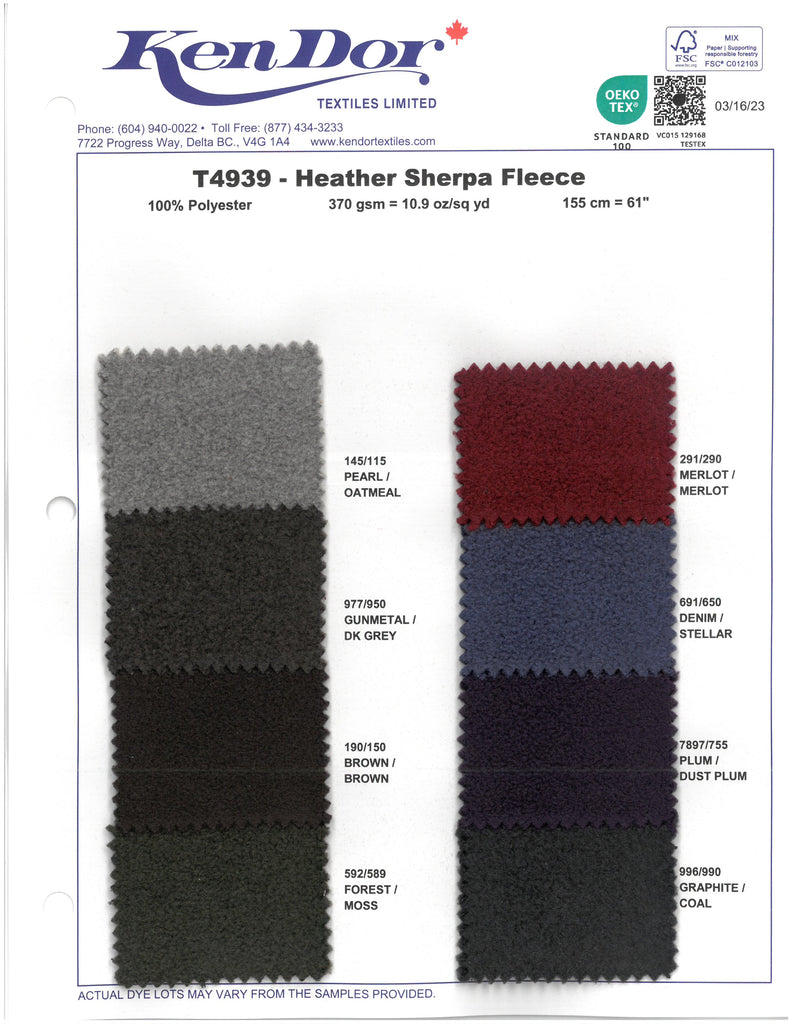 T4939 - Heather Sherpa Fleece