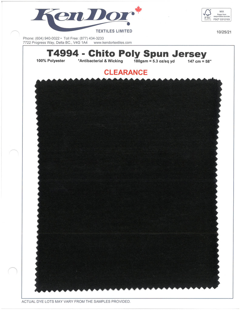 T4994 - Chito Poly Spun Jersey (Clearance)