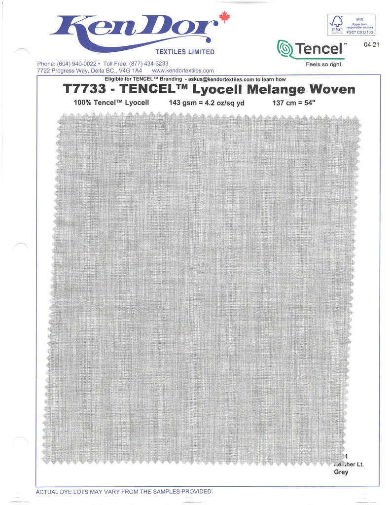T7733 - TENCEL™ Lyocell Melange Woven